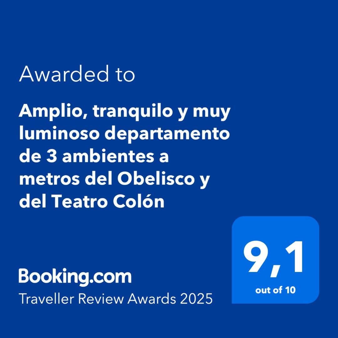 Amplio, Tranquilo Y Muy Luminoso Departamento De 3 Ambientes A Metros Del Obelisco Y Del Teatro Colon Leilighet Buenos Aires Eksteriør bilde